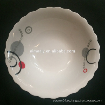 Ensaladera de cerámica de porcelana de 4,5 "